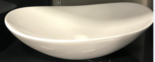 Basin Oval White Ceramic 605X360X140Mm