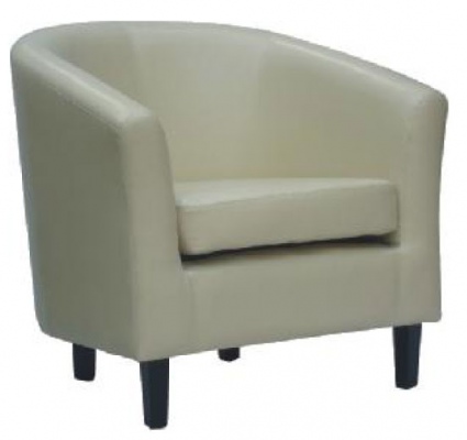 Boston Tub Chair Glossy Ivory Pu 760X710X750