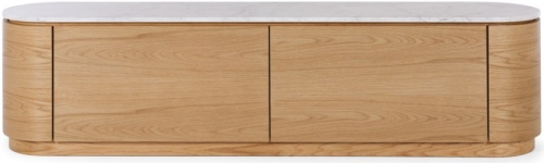 Takita Oak Tv Stand W/Marble Top 180X35X45