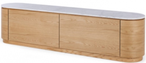 Takita Oak Tv Stand W/Marble Top 180X35X45