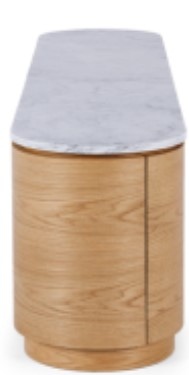 Takita Oak Tv Stand W/Marble Top 180X35X45