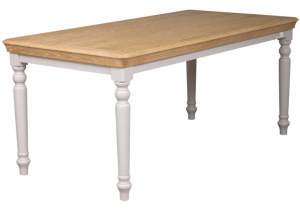 Hahei Oak & Off White Pine Dining Table 1800X780X9