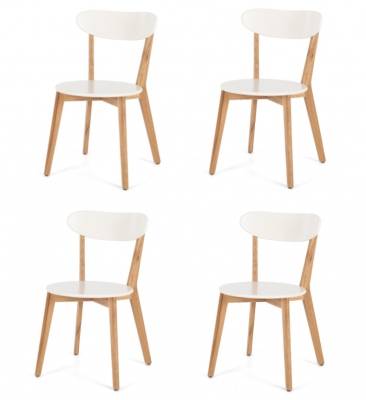 Radius White Dining Chair Oak Legs Set Of 4
