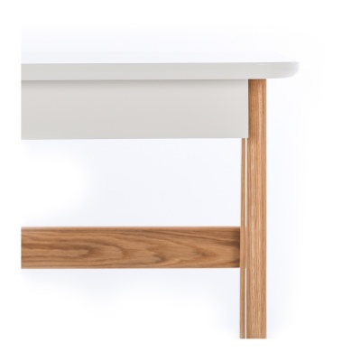 Radius Oak Desk White Top W1100X550Xh730