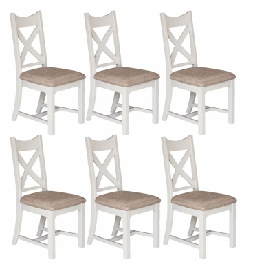 Beachside Dining Chair With Fabric Seat Set Of 4