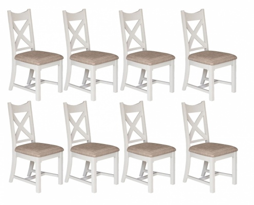 Beachside Dining Chair With Fabric Seat Set Of 8