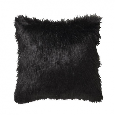 L&M Barkley Black Faux Fur Cushion 45X45Cm