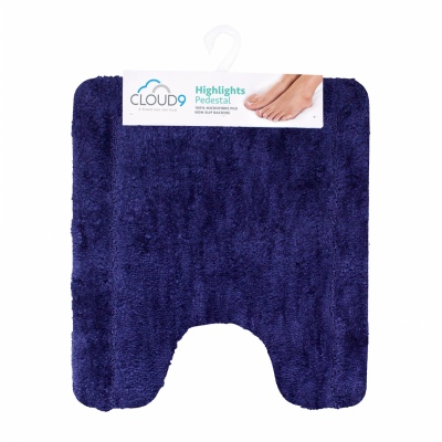 Cloud 9 Highlights Marine 50X57Cm Pedestal Bathmat
