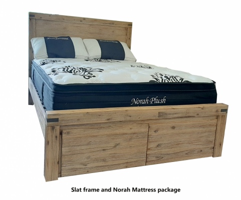 Calgary Queen Slat Bed With Norah Mattress