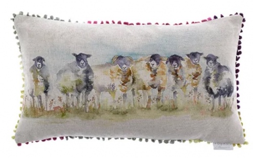 Come By Sheep Scottish Linen 35X60 Cushion
