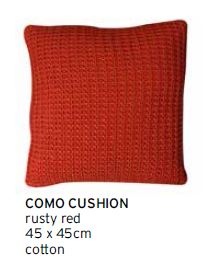 Como Rusty Red Cotton Cushion 45X45Cm