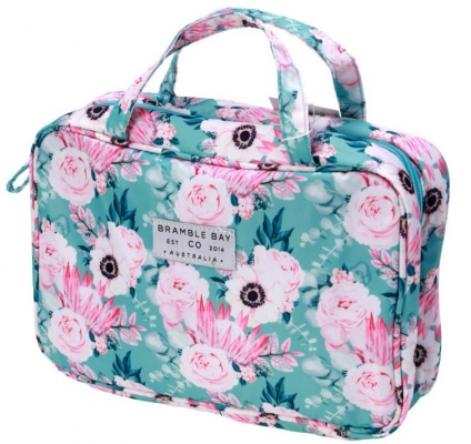 Bramble Bay Cosmetic Bag Pink Floral 22X29X10Cm