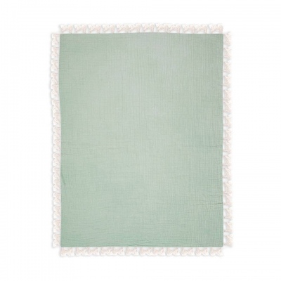 Crane Baby 6 Layer Muslin Blanket Evergreen 76X101