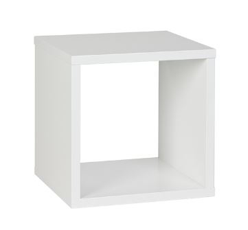 Cubo Bookcase Flatpack White 1Hx1W 426X396X420H