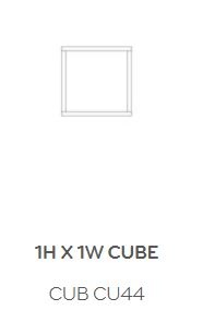 Cubo Bookcase Flatpack White 1Hx1W 426X396X420H