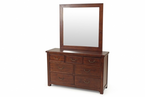 Countrygrain 7Dr Dresser With Mirror Java Brown
