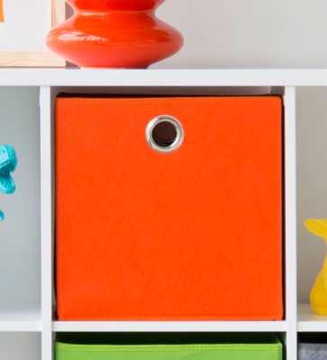 Cubo Storage Box Orange Fabric W350Xd350Xh350