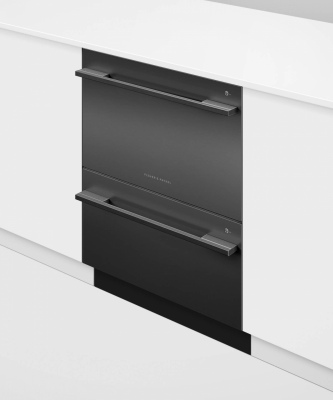 F&P Double Dishdrawer Designer Black 599X573X880H
