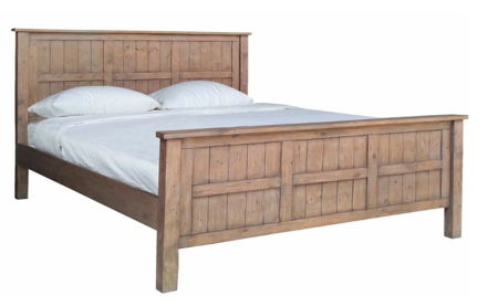 Driftwood King Slat Bed Ashwood