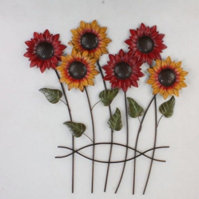 Sunflowers On A Fence Large Wall Art 95X89X3