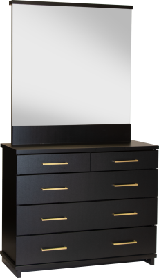 Fox 5Dr Dresser Black Gold Handles 998X396X1759H