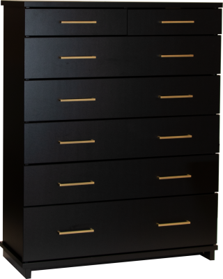 Fox 7Dr Tallboy Black Gold Handles 998X396X1257H