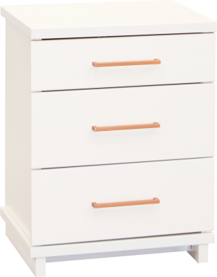 Franz 3Dr Bedcab White Copper Handle 478X396X617H
