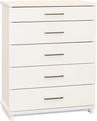 Franz 5Dr Chest White Gunmetal Handles 798X396X100