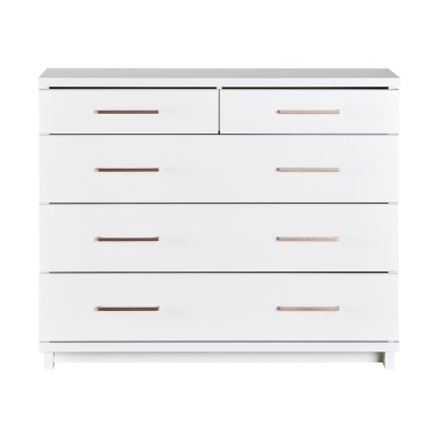 Franz 5Dr Lowboy White Nickel Handles 998X396X809H