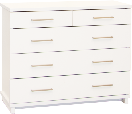 Franz 5Dr Lowboy White Nickel Handles 998X396X809H