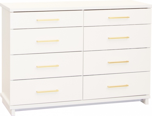 Franz 8Dr Lowboy White Gold Handles 1151X396X809H