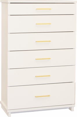 Franz 6Dr Tallboy White Gold Handles 798X396X1257