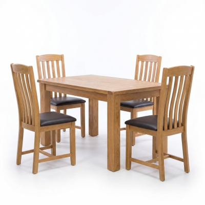 Salisbury Oak 1.5 Table + 4 Dining Chairs