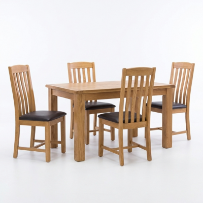 Salisbury Oak 1.5 Table + 4 Dining Chairs