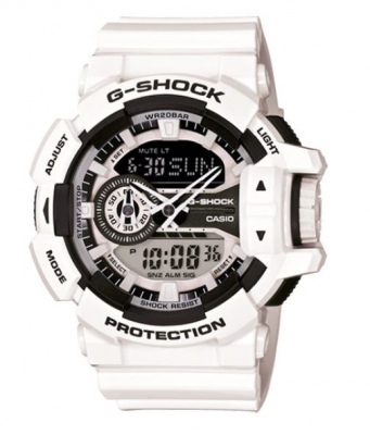 G Shock White Black Digital & Analogue Watch