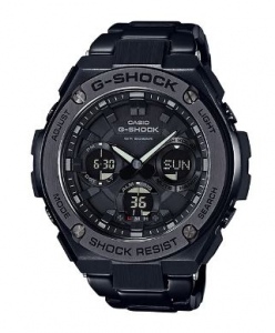 G Shock G-Steel Black Charc Analogue Watch Solar
