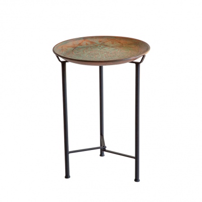 Myra Side Table Copper Green 35.5X46.5Cm Iron/Alum