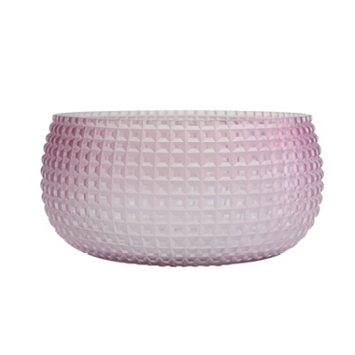 Rocko Glass Bowl Smokey Pink Large 28X13