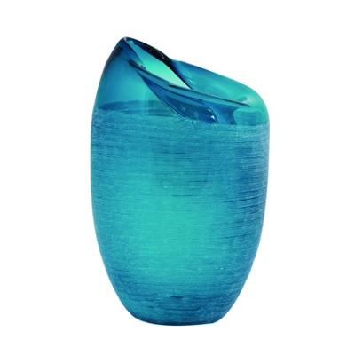 Voyage Tall Vase Blue Glass 19X31
