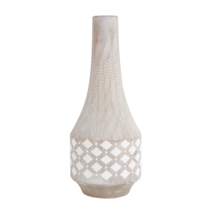 Kolya Grey White Vase Large 17X41.5Cm