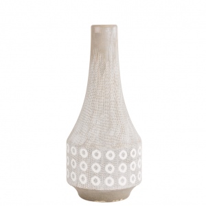 Kolya Grey White Vase Medium 14.2X32.5Cm