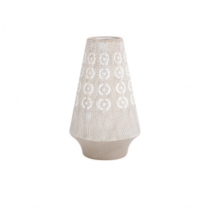 Kolya Grey White Vase Small 13.5X22Cm