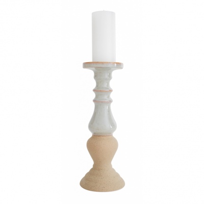 Vinya Two Toned Candle Stick Grey Large 13.3X36Cm