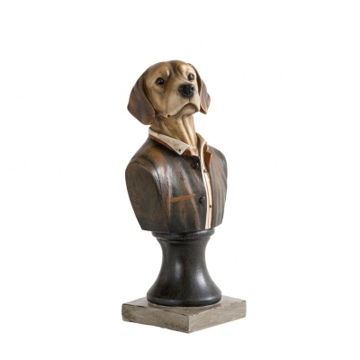 Busto Dog Statue Brown 14.3X10.5X28.5Cm