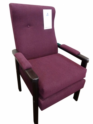 Herb Arm Chair Burgundy Weave Fabric Nz Made