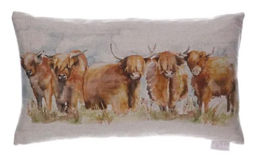 Highland Cattle Scottish Linen 35X60 Cushion