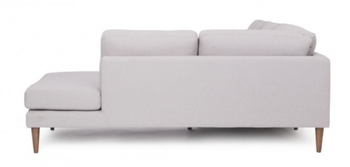 Nordic Cnr Sofa Rhf In Light Grey Fabric