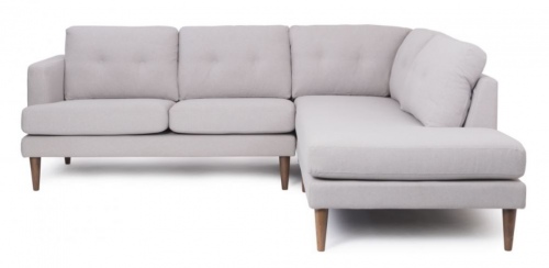 Nordic Cnr Sofa Rhf In Light Grey Fabric