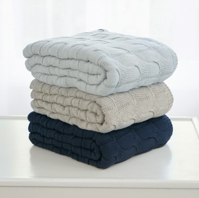 Baksana Highland Throw Navy 170X220Cm