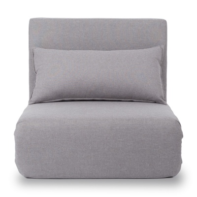 Mod Single Sofa Bed Cement Fabric W Cushion